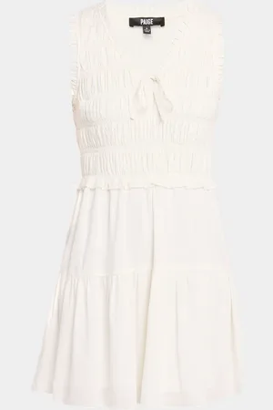 Paige Fraise Smocked Knit Mini Dress