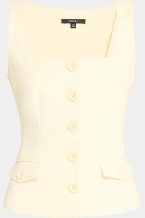 Toccin Georgia Scoop-Neck Button-Front Top