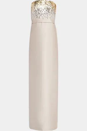 Sachin & Babi Phaedra Strapless Sequin Degrade Gown