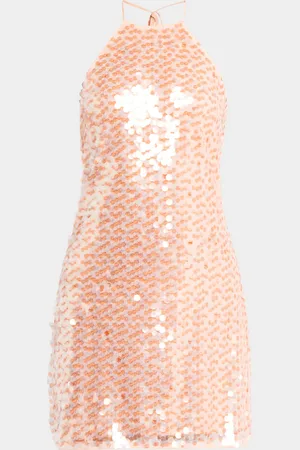 Toccin Micky Sequined Halter Shift Dress