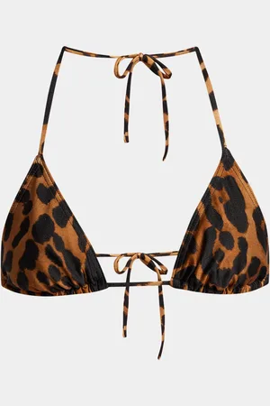 Tom Ford Leopard-Print Buckle Triangle Bikini Set