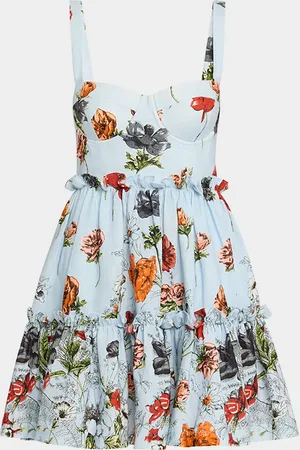 Cara Cara Audrey Floral-Print Poplin Fit & Flare Mini Dress