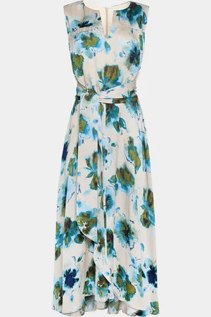Santorelli Mira Sleeveless Floral-Print Midi Dress