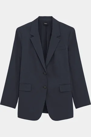 THEORY Oversized Crunch Linen Blazer
