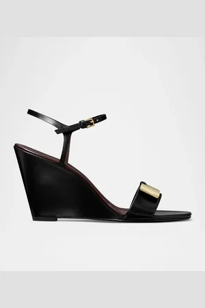 Tory Burch Gigi Leather Bar Wedge Sandals