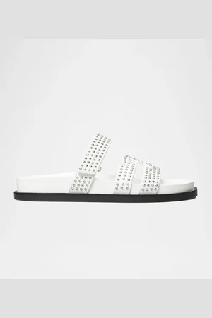 Tory Burch Ines Leather Triple-Band Sport Slide Sandals