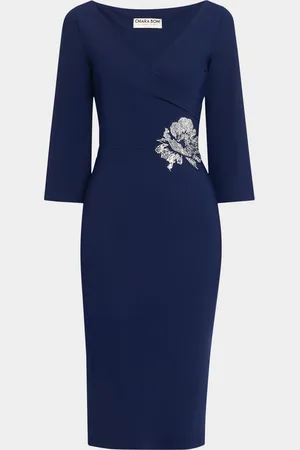 CHIARA BONI Shusui Bodycon Sequin Applique Midi Dress