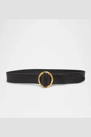 Saint Laurent Ceinture Oval Buckle Leather Belt