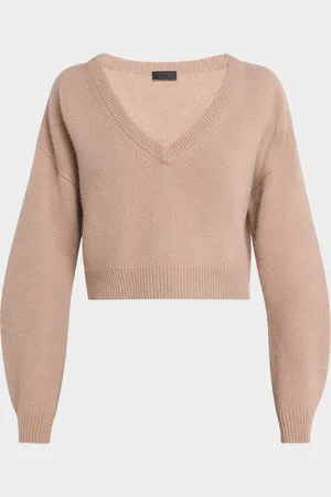 LAPOINTE V-Neck Cashmere Cropped Sweater