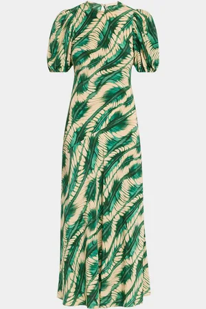 ULLA JOHNSON Ines Puff-Sleeve Midi Dress