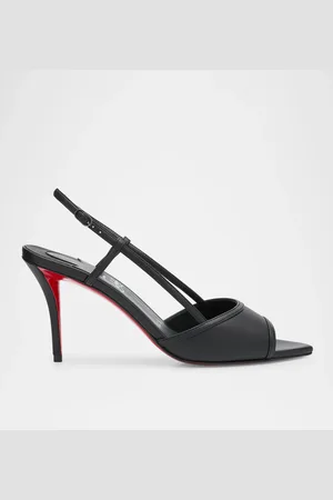 Christian Louboutin Miss Z Leather Red Sole Slingback Sandals