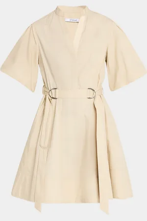 Derek Lam Bennett Balloon-Sleeve Belted Dress