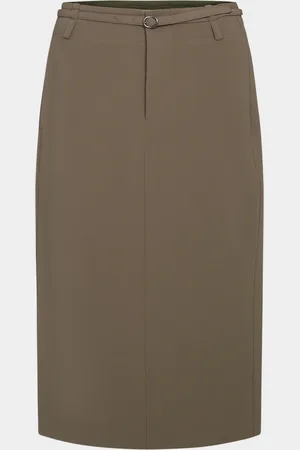 Vince Belted Midi Pencil Skirt