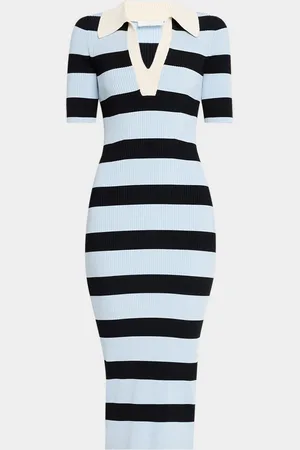 A.L.C. Darcy Stripe Bodycon Midi Dress