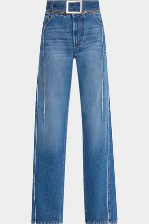 Jean Paul Gaultier Zip-Belt Straight-Leg Jeans