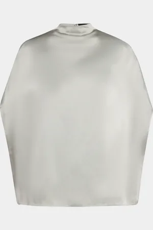 LAPOINTE Cape Satin Blouse