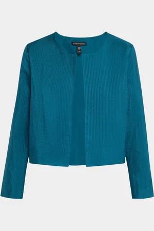 Eileen Fisher Boxy Quilted Silk Jacket