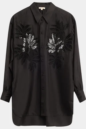 Diotima Long Broderie Anglaise Cutout Oversized Shirt