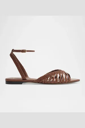 ALEXANDRE BIRMAN Agatha Leather Flat Sandals