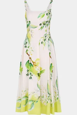Nicholas Alexandra Pleated Floral-Print Maxi Dress