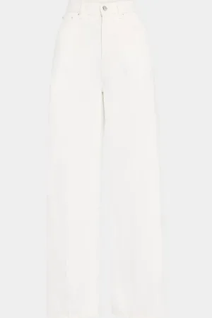 Totême High-Rise Straight-Leg Press-Creased Denim Jeans