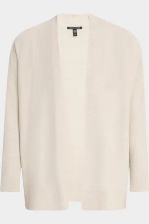 Eileen Fisher Open Organic Linen-Cotton Cardigan