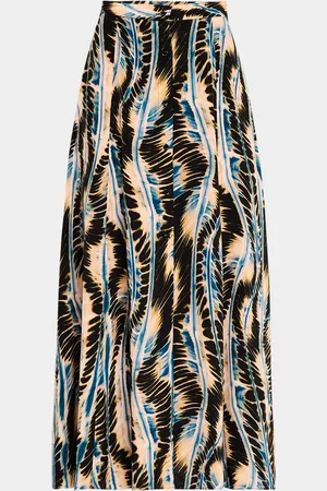 ULLA JOHNSON Rowan Button-Front Silk Skirt