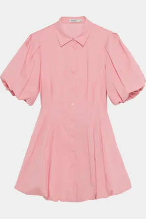 Simkhai Cleo Balloon Pintuck Mini Dress
