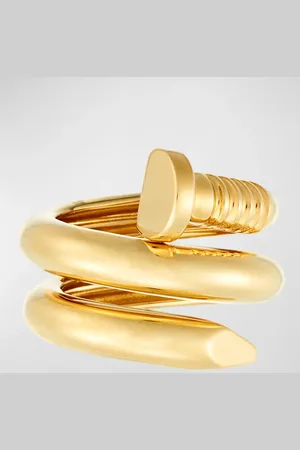 David Webb 18k Gold Polished Nail Ring, Size 6.5