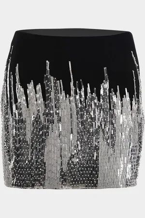 Gaurav Gupta Reptilian Sequined Mini Skirt