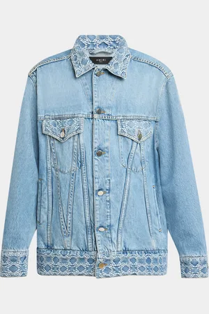 AMIRI MA Quad Denim Jacquard Trucker Jacket