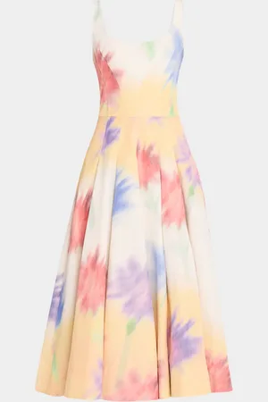 PRABAL GURUNG Corset Sleeveless Midi Sun Dress