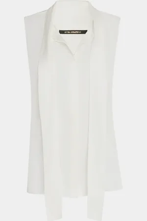 Kobi Halperin Ives Sleeveless Tie-Neck Blouse