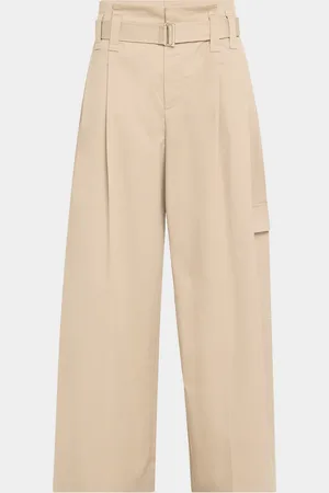 Brunello Cucinelli Pleated Cotton Gabardine Wide-Leg Cargo Pants