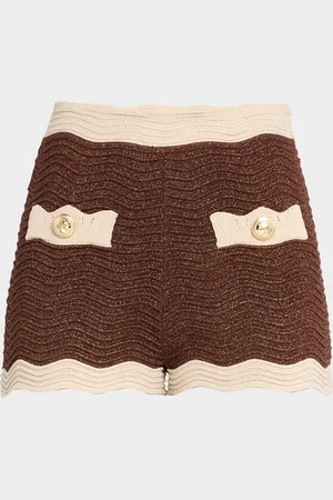 Retrofete Kait Sparkly Knit Micro Shorts