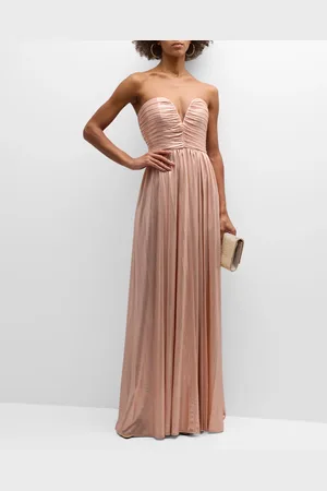 Retrofete Madeleine Long Strapless Sweetheart Dress