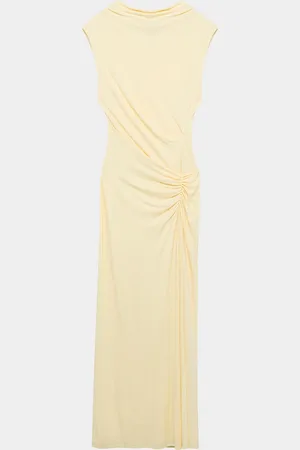 Simkhai Acacia Sleeveless Ruched Midi Dress