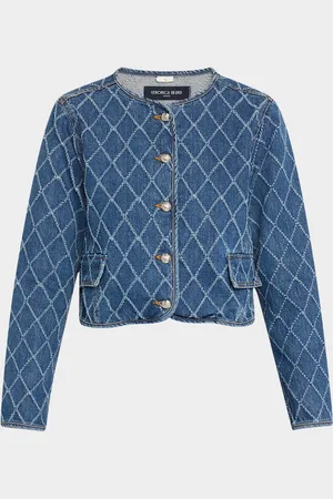VERONICA BEARD Nolita Diamond-Print Denim Jacket