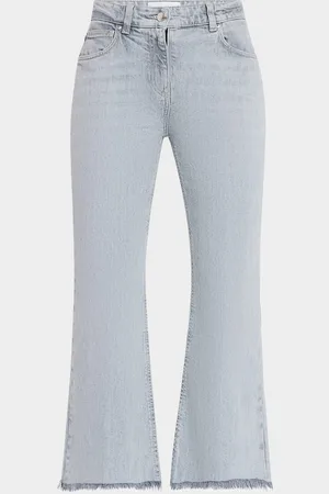 MARELLA Cropped Fringe-Hem Flare Jeans
