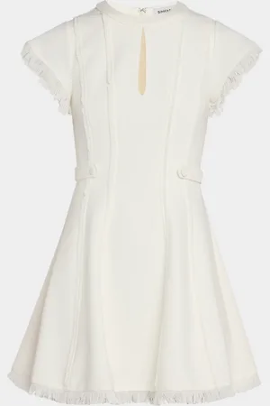 Simkhai Anielle Fringe Short-Sleeve Mini Dress