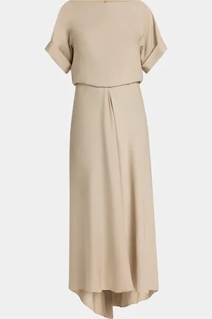 Giorgio Armani Triple Silk Georgette Hi-Low Gown