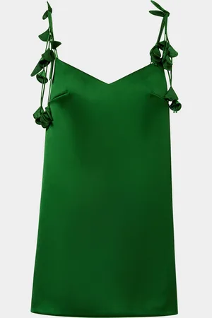 Self-Portrait Satin Flower Mini Dress