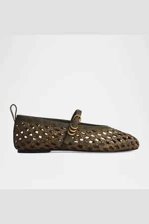 RAG&BONE Spire Raffia Mary Jane Flats