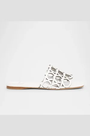 Salvatore Ferragamo Erne Leather Gancini Link Slide Sandals