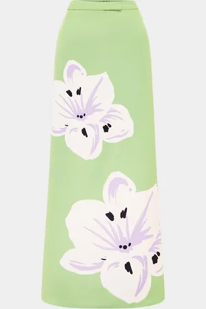 LEO LIN Clementine Floral-Print Maxi Skirt
