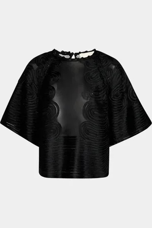 ULLA JOHNSON Marlo Textured Silk Blouse