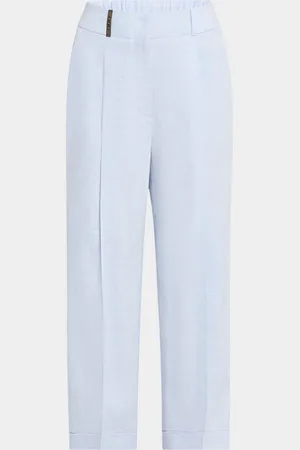 PESERICO SIGN Cropped Straight-Leg Pants