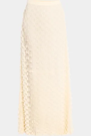 ULLA JOHNSON Willa Scalloped Ruffle Maxi Skirt