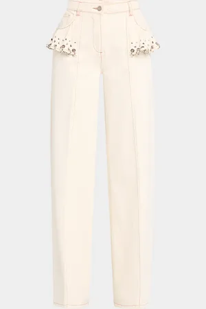 AKNVAS Avery Ruffled Jeans with Rings