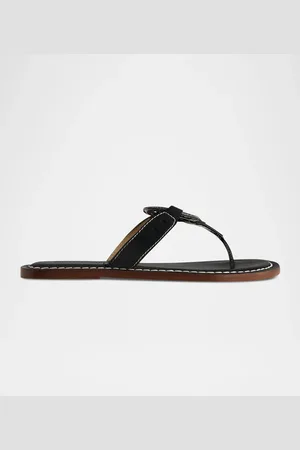 Bernardo Matrix Patent Leather Flat Thong Sandals